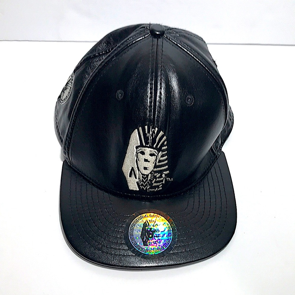Last Kings Adult Baseball Cap Black Faux Leather